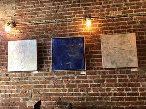 Beautiful artwork from a local artist at Sky Cafe in South San Francisco