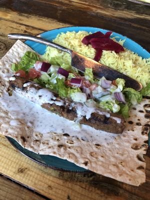 “Lamb” kabob! Delish!  at Sky Cafe in South San Francisco