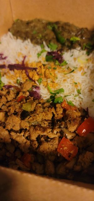 Take Out: Sisig Laing with Rice at Sky Cafe in South San Francisco