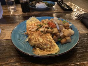 Kimchi fried rice omelette  at Sky Cafe in South San Francisco