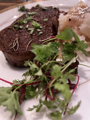 Filet Mignon with Mashed Potatoes. So good!  at Sky Cafe in South San Francisco