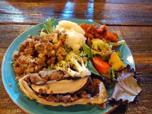 Thanksgiving feast plate #2 😋 at Sky Cafe in South San Francisco