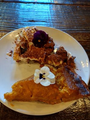 Chocolate cream pie and pumpkin 😋 at Sky Cafe in South San Francisco