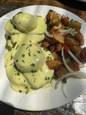 Eggs Benedict   at Sky Cafe in South San Francisco