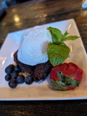 Get the brownie. Warm and delicious. at Sky Cafe in South San Francisco