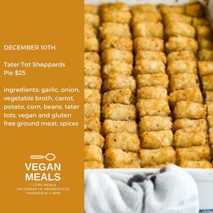 Mexican Tater Tot Bake at Orangeville Vegan Meals in Orangeville