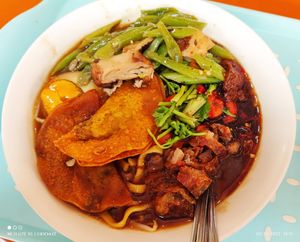 Lor Mee with added French Bean at Jin Xin 静心素食 in Central Singapore