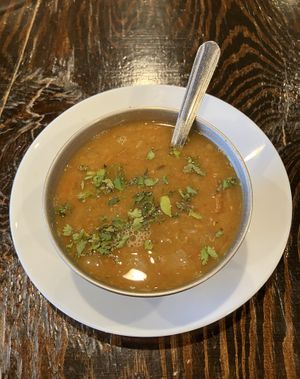 Veg Clear Soup. Vegetarian and dairy free. A very flavorful mixed vegetable soup. at Kumar's Minneapolis in Apple Valley