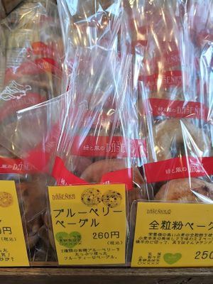 Vegan bagels at Dasenka in Toyota