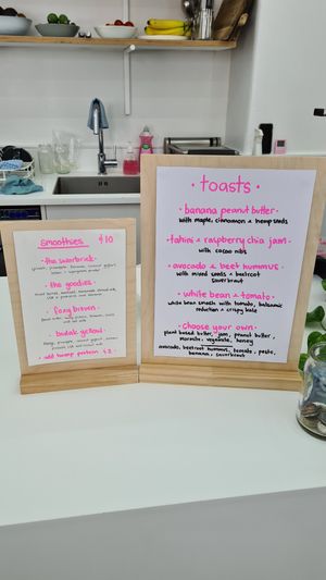 The Menu at Pink Neon Sign in Auckland