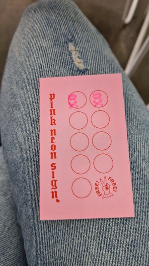 Loyalty Card every 10tz hot beverage for free! at Pink Neon Sign in Auckland