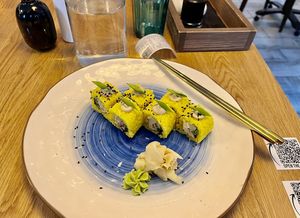 Very creative & somewhat unique ingredients, this one is with walnut sauce on the top!😉 at Go Vegan in St Petersburg