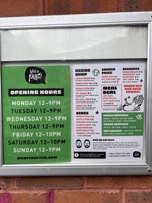 Menu  at What The Pitta in Manchester