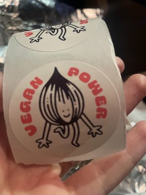 Free stickers 🙌  at What The Pitta in Manchester