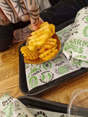 Waffle chips at What The Pitta in Manchester