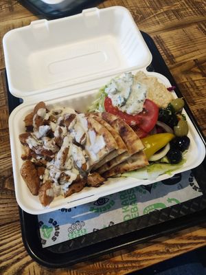 Mezze box at What The Pitta in Manchester