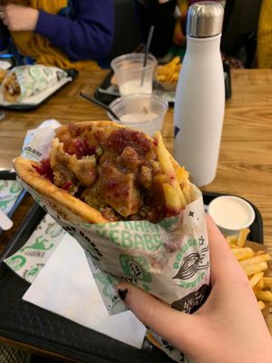 X-mas gyro at What The Pitta in Manchester