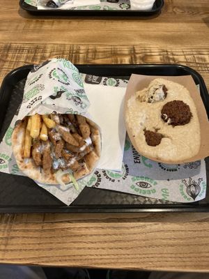 Doner Gyro / Side of Falafel and hummus   at What The Pitta in Manchester