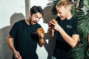 Hogless Roast Co-Founders Ross & Matt at The Hogless Roast in East London