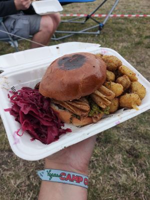 Hogless roast meal at The Hogless Roast in East London