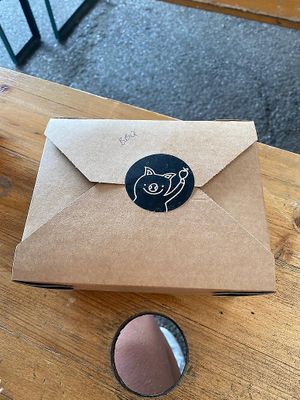 Cute Hogless Roast food box at The Hogless Roast in East London