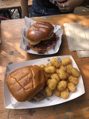 Tasty fast food   at The Hogless Roast in East London