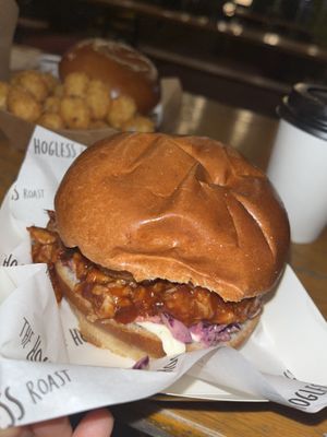 Bbq burger   at The Hogless Roast in East London