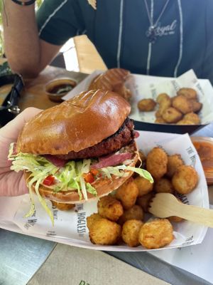 Vegan Chorizo Burger  at The Hogless Roast in East London