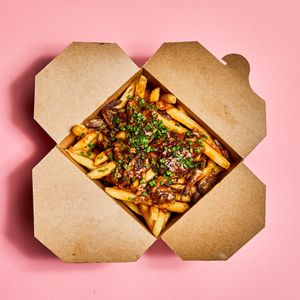 Loaded Fries at The Hogless Roast in East London