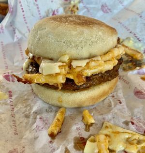 BMAC (Mac & cheese + buffalo sauce) at Beaut Burger in Phoenix