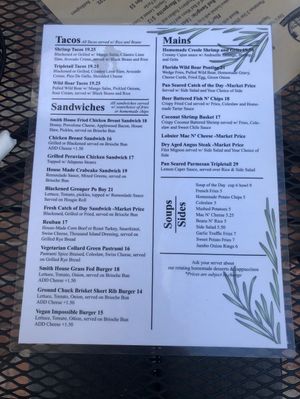Their menu has been updated at Smith House in Marco Island