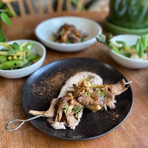 An EPIC selection, with an special evening menu of sharing plates..the PULLED SMOKED TAMARI OYSTER MUSHROOMS ‘rock!!' at SITE x supernature in East London