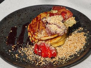 Pancakes 😍 at SITE x supernature in East London