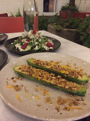 Courgettes  at SITE x supernature in East London