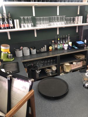 Pictured is the bar   at SITE x supernature in East London