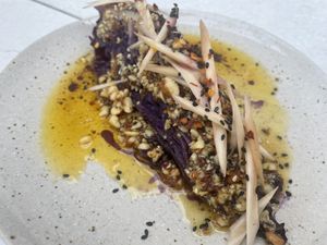 Cabbage 🥬 with Peanut Sauce  at SITE x supernature in East London