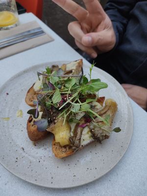 Mushrooms on toast at SITE x supernature in East London