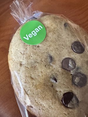 Vegan chocolate chip cookie   at Papa Pizza Pie in Fullerton