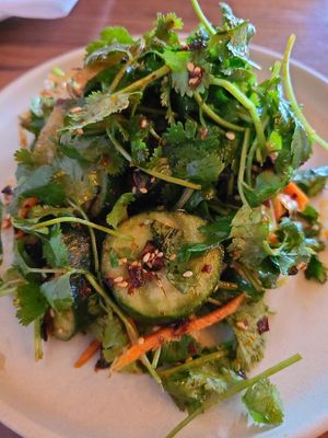 Smashed Cucumber Salad at Minty Z in Coconut Grove