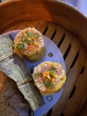 Vegan shrimp shumai at Minty Z in Coconut Grove