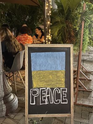 Peace for Ukraine!  at Minty Z in Coconut Grove
