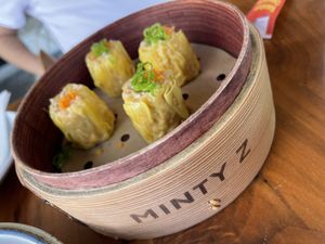 Vegan shrimp shumai. FANTASTIC 🤍  at Minty Z in Coconut Grove