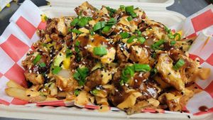 Sushi Fries at Crystals Soul Cafe in Los Angeles