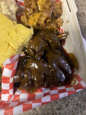 Lions mane ribs #Veganuary at Crystals Soul Cafe in Los Angeles