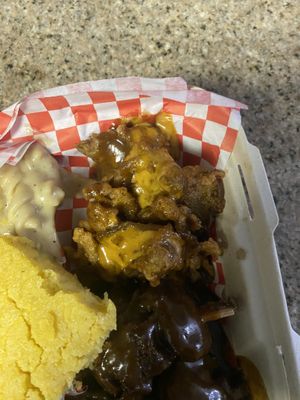 Fried bbq oyster mushrooms  #Veganuary at Crystals Soul Cafe in Los Angeles