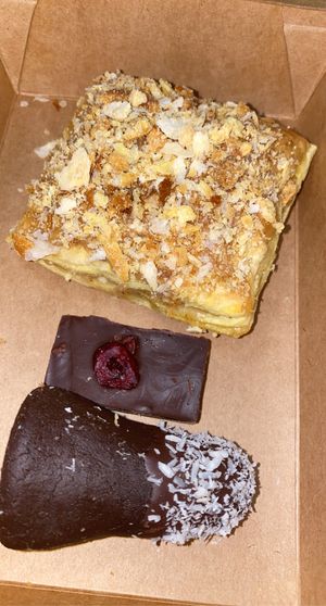 Creme brûlée custard pie at New Wave Burgers in Sofia