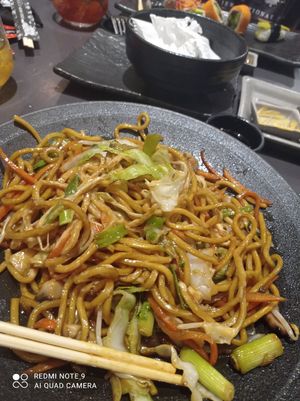 Vegan noodles at Japanika in Holon