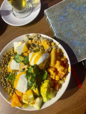 bowl with falafel at Bliss Café in Tenerife