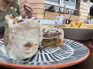 Pita falafel   at Bliss Café in Tenerife