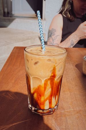 Banana shake  at Bliss Café in Tenerife